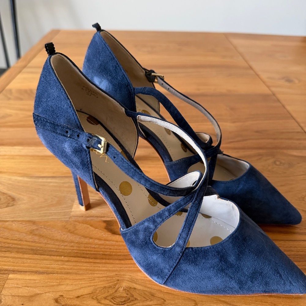 Boden Elegant Blue Suede Women's Heels
